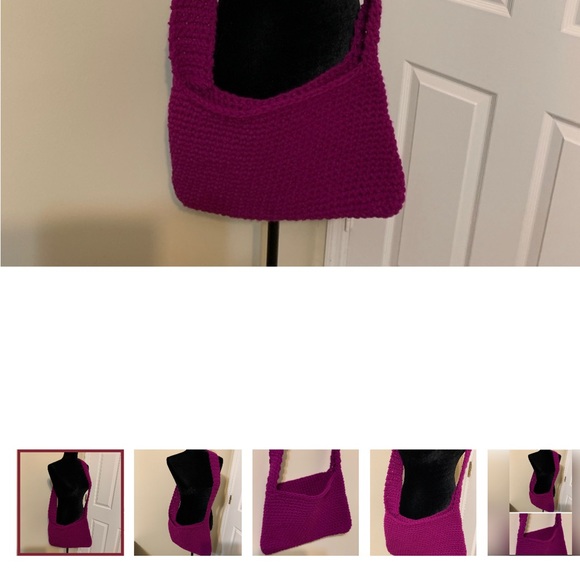 Crossbody Bag Handmade Crochet - Picture 4 of 16